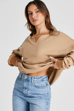 Load image into Gallery viewer, Waffle-Knit Long Sleeve Sweatshirt
