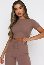 Load image into Gallery viewer, Round Neck Short Sleeve Top and Pants Set
