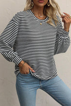 Load image into Gallery viewer, Striped Round Neck Long Sleeve Top
