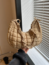 Load image into Gallery viewer, Bubble Texture Ruched Strap Quilted Shoulder Bag
