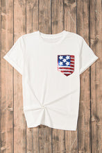 Load image into Gallery viewer, US Flag Round Neck Short Sleeve T-Shirt
