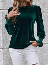 Load image into Gallery viewer, Lovelet Round Neck Flounce Sleeve Top
