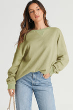 Load image into Gallery viewer, Waffle-Knit Long Sleeve Sweatshirt
