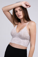 Load image into Gallery viewer, Washed Ribbed Bra Padded Tank Top
