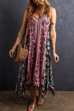 Load image into Gallery viewer, Printed V-Neck Midi Cami Dress
