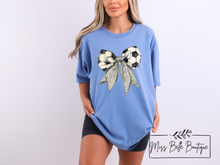 Load image into Gallery viewer, Preppy Soccer Bow Tee
