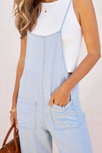 Load image into Gallery viewer, Spaghetti Strap Denim Overalls with Pockets
