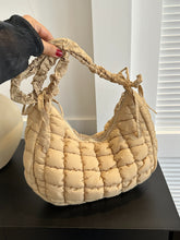 Load image into Gallery viewer, Bubble Texture Ruched Strap Quilted Shoulder Bag
