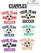 Load image into Gallery viewer, Personalized Soccer Team Tees, Sweatshirts (Custom made to your team colors)
