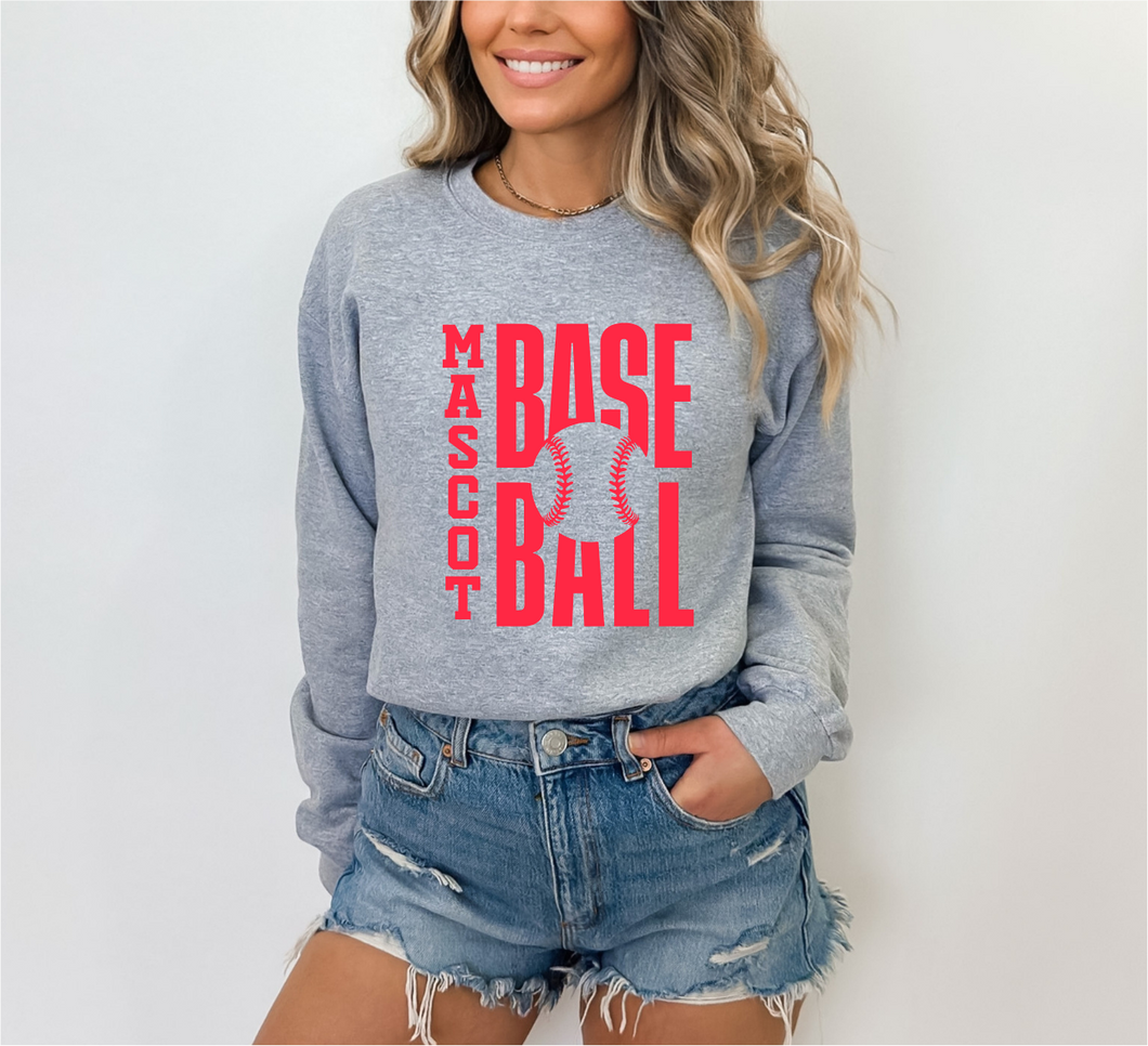Custom Mascot Baseball Sweatshirt