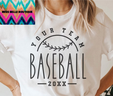 Load image into Gallery viewer, &quot;Your Team&quot; Custom Baseball Tee
