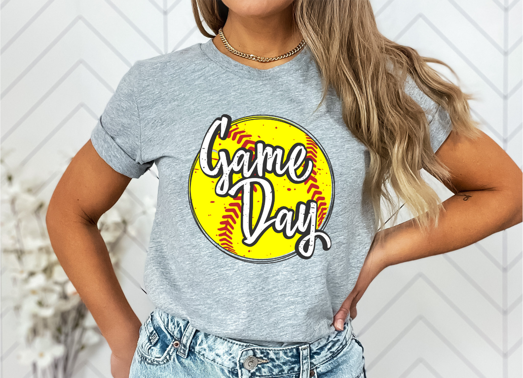 Softball Game Day Tee, Your Choice of Color