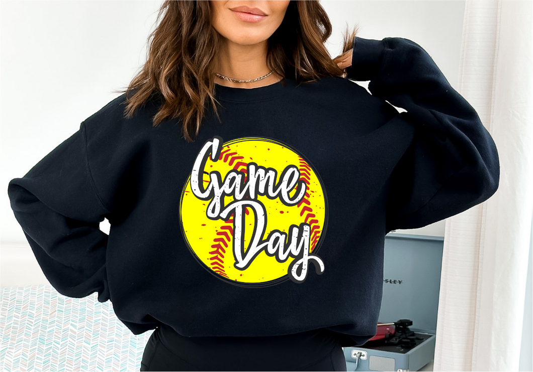 Softball Game Day Sweatshirt, Your Choice of Color