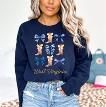 Load image into Gallery viewer, Preppy Coquette West Virginia tee/sweatshirt
