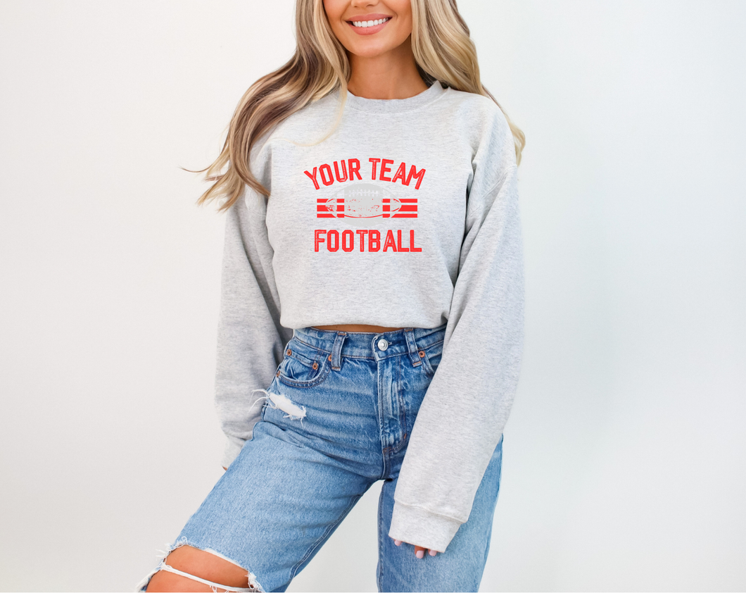 Personalized Football Team Tees, Sweatshirts (Custom made to your team colors)