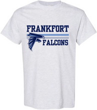 Load image into Gallery viewer, Frankfort Falcons Logo Stripe Tee, Crewneck, Sweatshirt
