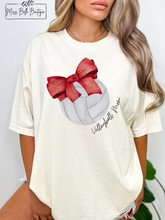 Load image into Gallery viewer, Personalized Volleyball Bow Shirt, You choose bow color and personalized print!
