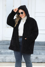 Load image into Gallery viewer, Plus Size Zip Up Long Sleeve Hooded Outerwear
