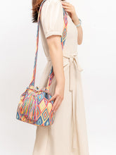 Load image into Gallery viewer, Drawstring Tassel Geometric Shoulder Bag
