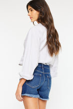 Load image into Gallery viewer, Kancan High Rise Frayed Hem Denim Shorts
