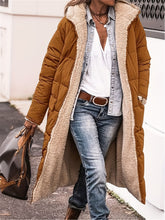 Load image into Gallery viewer, Plus Size Zip Up Sherpa Hooded Coat
