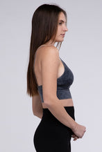 Load image into Gallery viewer, Washed Ribbed Bra Padded Tank Top
