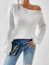 Load image into Gallery viewer, Honey Single Shoulder Long Sleeve Sweater
