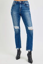 Load image into Gallery viewer, RISEN Full Size High Rise Distressed Crop Straight Jeans
