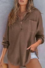 Load image into Gallery viewer, Half Button Long Sleeve Sweatshirt
