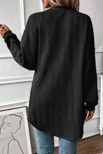 Load image into Gallery viewer, Textured Pocketed Open Front Long Sleeve Cover Up
