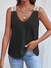 Load image into Gallery viewer, Full Size Lace Detail V-Neck Tank
