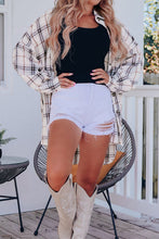 Load image into Gallery viewer, Plaid Button Up Long Sleeve Shacket
