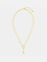 Load image into Gallery viewer, 14K Gold-Plated Copper Zircon Pendant Necklace
