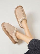 Load image into Gallery viewer, Faux Fur Suede Platform Slippers
