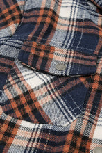 Load image into Gallery viewer, Plaid Button Up Long Sleeve Hooded Jacket
