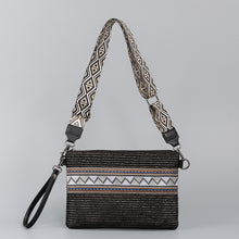 Load image into Gallery viewer, Geometric Straw Weave Crossbody Bag
