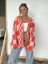 Load image into Gallery viewer, Plaid Open Front Long Sleeve Cardigan
