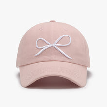 Load image into Gallery viewer, Bow Embroidered Cotton Baseball Cap
