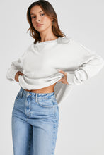 Load image into Gallery viewer, Waffle-Knit Long Sleeve Sweatshirt
