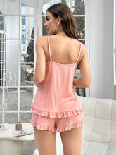 Load image into Gallery viewer, Scoop Neck Top and Shorts Lounge Set
