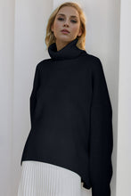 Load image into Gallery viewer, Basic Bae Turtleneck Dropped Shoulder Long Sleeve Sweater
