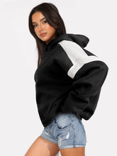 Load image into Gallery viewer, Contrast Dropped Shoulder Long Sleeve Hoodie
