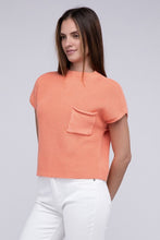 Load image into Gallery viewer, Mock Neck Short Sleeve Cropped Sweater
