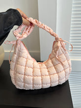 Load image into Gallery viewer, Bubble Texture Ruched Strap Quilted Shoulder Bag
