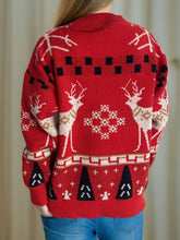 Load image into Gallery viewer, Christmas Element Round Neck Long Sleeve Sweater
