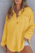 Load image into Gallery viewer, Half Button Long Sleeve Sweatshirt
