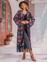 Load image into Gallery viewer, Fringe Open Front Long Sleeve Cardigan
