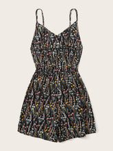 Load image into Gallery viewer, Printed V-Neck Spaghetti Strap Romper
