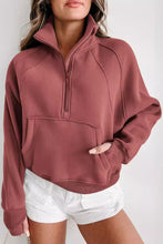 Load image into Gallery viewer, Half Zip Long Sleeve Sweatshirt
