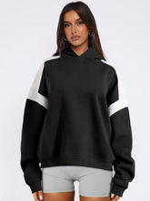 Load image into Gallery viewer, Contrast Dropped Shoulder Long Sleeve Hoodie
